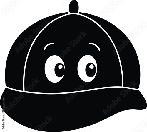 Sporty Cap Silhouette Sleek Design for Modern Style black