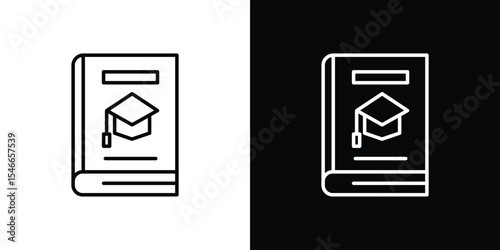 Thesis icon in black. flat graphic vector icon
