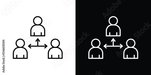Third party icon in black. flat graphic vector icon