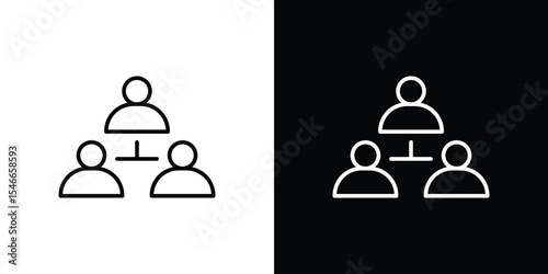 Third party icon in black. flat graphic vector icon