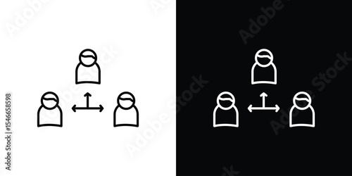 Third party icon in black. flat graphic vector icon