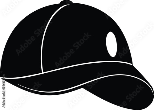 Sporty Cap Silhouette Sleek Design for Modern Style black