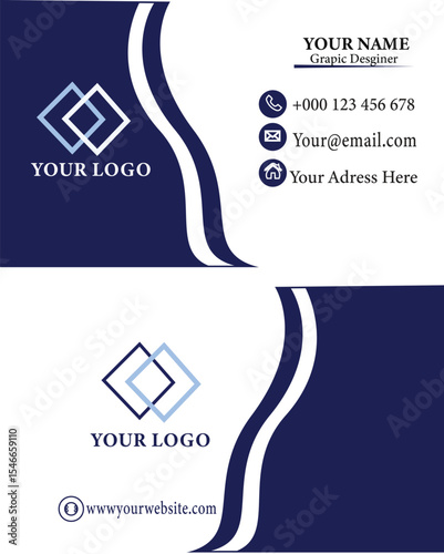 Business card design template, Clean professional business card template, visiting card, business card template.




