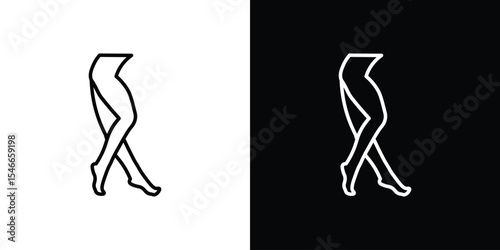 Tights icon in black. flat graphic vector icon