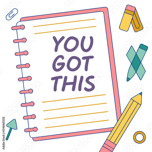 You Got This Notebook Encouragement with Stationery and Positive Affirmations