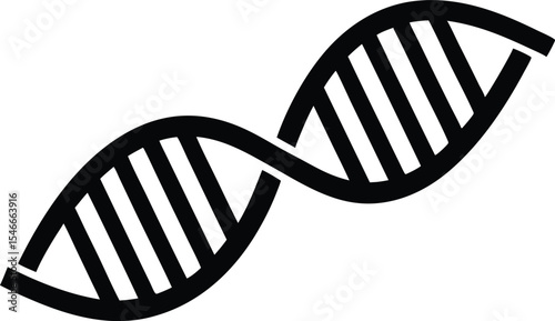 DNA silhouette vector, Dna icon vector illustration