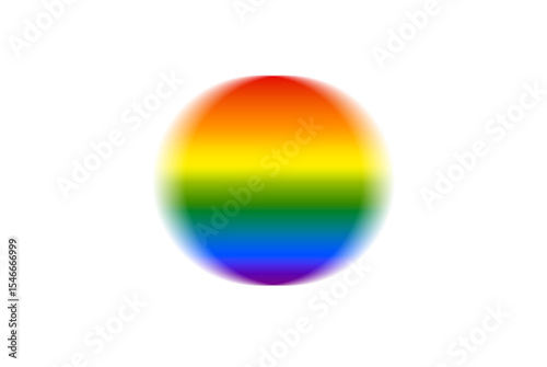 Abstract rainbow sphere with smooth translucent texture and dynamic striped distortion. Vibrant