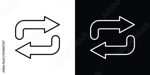 Transfer icon in black. flat graphic vector icon