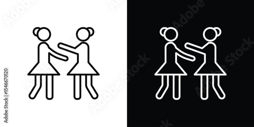 Twin icon in black. flat graphic vector icon