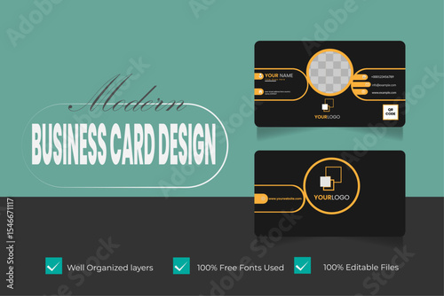 Modern minimalist business card , luxury business card, clean elegant visiting card .

