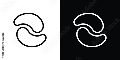 Under the eye patches icon in black. flat graphic vector icon