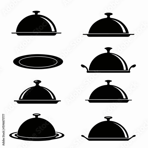 Food cloche dish cover tray plate set