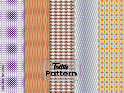 Textile Pattern designs with various shapes like round, triangular etc. and customizable colors like off-white, green, sky blue, pink, orange, blue etc.