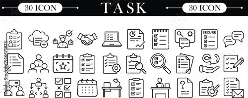 set of task icons for web design