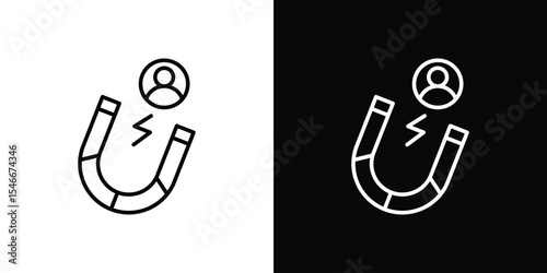 User engagement icon in black. flat graphic vector icon