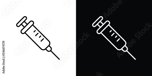Vaccination icon in black. flat graphic vector icon