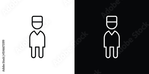 Valet icon in black. flat graphic vector icon