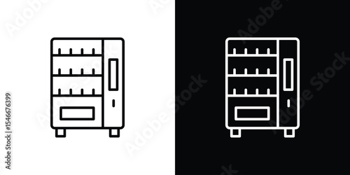 Vending machine icon in black. flat graphic vector icon