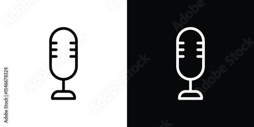 Voice recording icon in black. flat graphic vector icon