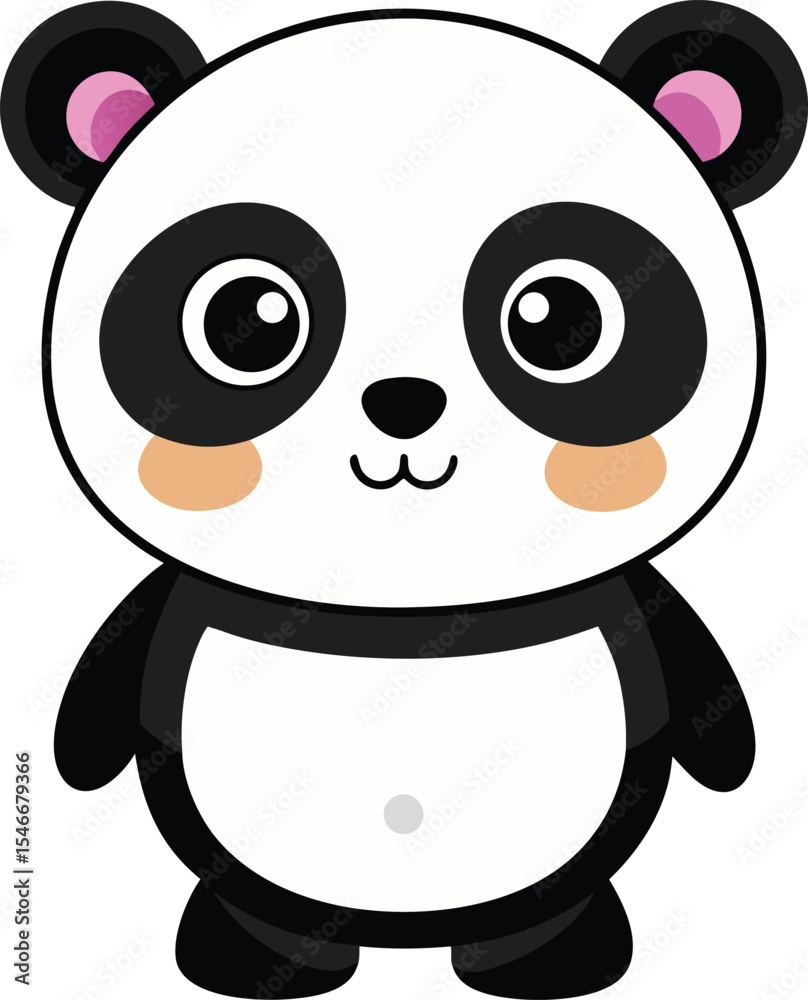 Fototapeta premium cute panda isolated on transparent background