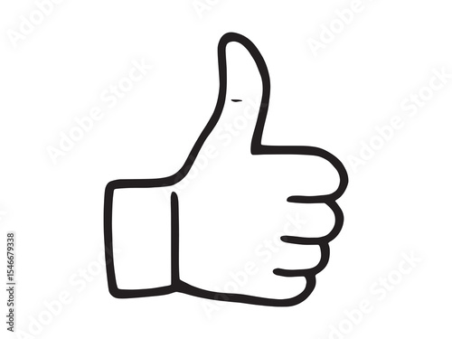 Thumb Up Line Art Symbol