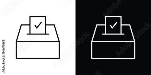 Voting icon in black. flat graphic vector icon