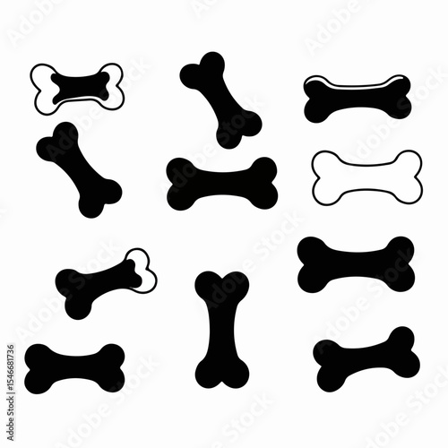 Dog bone icons for pet treat element