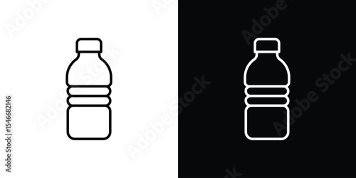 Water bottle icon in black. flat graphic vector icon