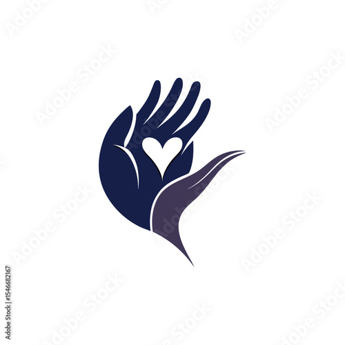 elegant silhouette of a charity logo