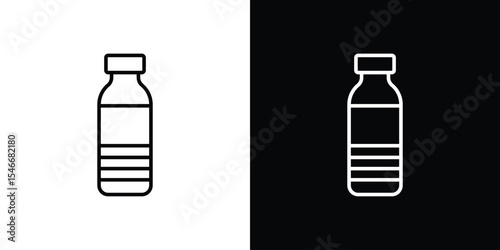Water bottle icon in black. flat graphic vector icon