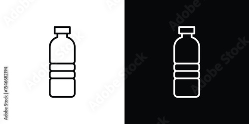 Water bottle icon in black. flat graphic vector icon