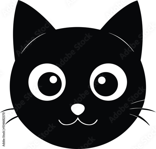 black cat with a eyes