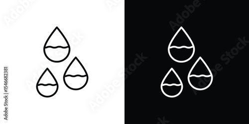 Water drop shape icon in black. flat graphic vector icon