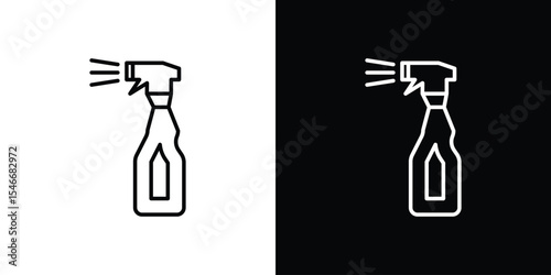 Water spray icon in black. flat graphic vector icon