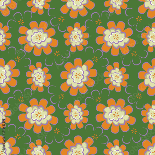 Cute feminine seamless watercolor pattern with little tiny wildflowers, hand drawn