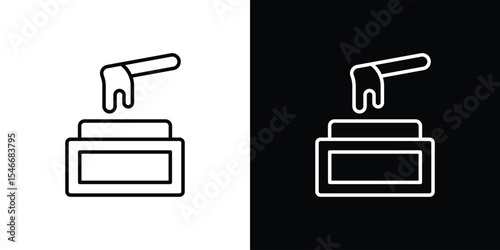 Wax icon in black. flat graphic vector icon