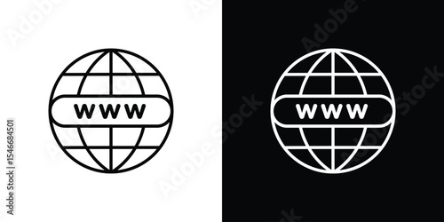 Website icon in black. flat graphic vector icon