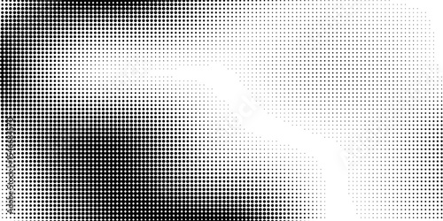 Halftone faded gradient texture. Grunge halftone grit background. White and black sand noise wallpaper. Retro pixilated vector backdrop