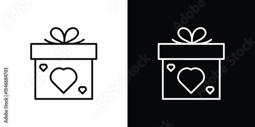 Wedding Gift icon in black. flat graphic vector icon