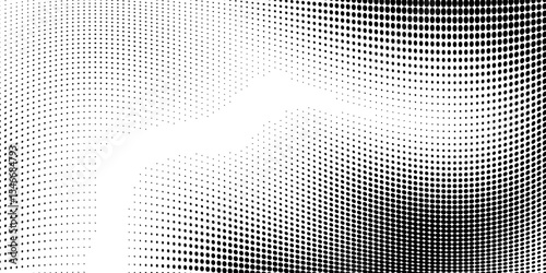 Halftone faded gradient texture. Grunge halftone grit background. White and black sand noise wallpaper. Retro pixilated vector backdrop