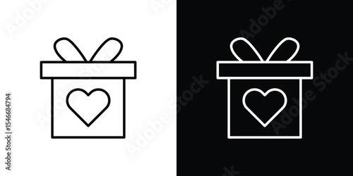 Wedding Gift icon in black. flat graphic vector icon