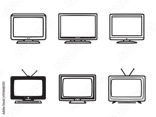 TV Icon Thin Line Style