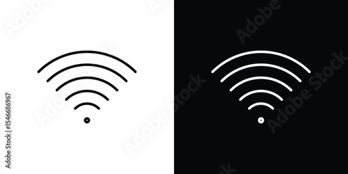 Wifi icon in black. flat graphic vector icon
