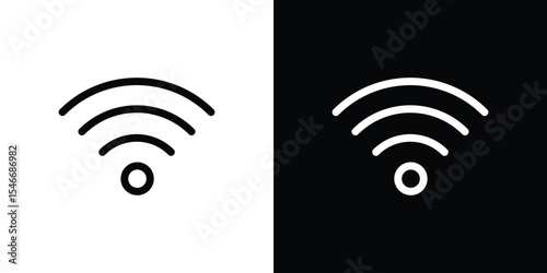 Wifi icon in black. flat graphic vector icon