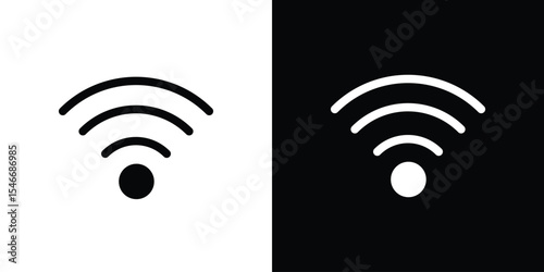 Wifi icon in black. flat graphic vector icon
