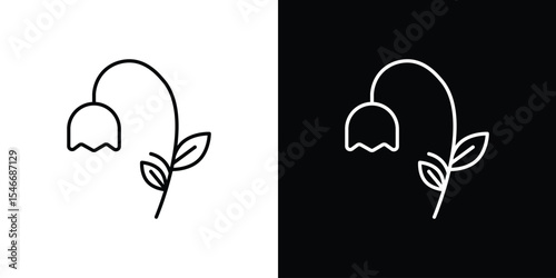 Wilted flower icon in black. flat graphic vector icon