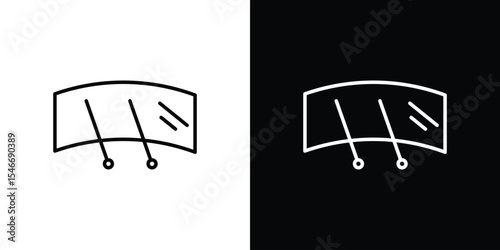 Wiper icon in black. flat graphic vector icon