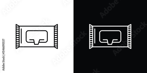 Wipes pack icon in black. flat graphic vector icon