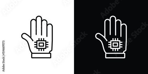 Wired gloves icon in black. flat graphic vector icon