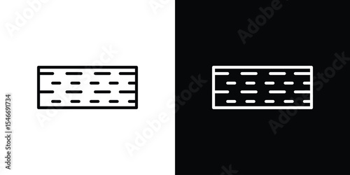 Wood board icon in black. flat graphic vector icon